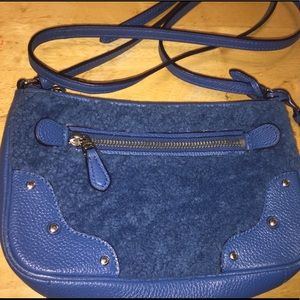 Coach Peacock Shearling Leather  Crossbody Purse